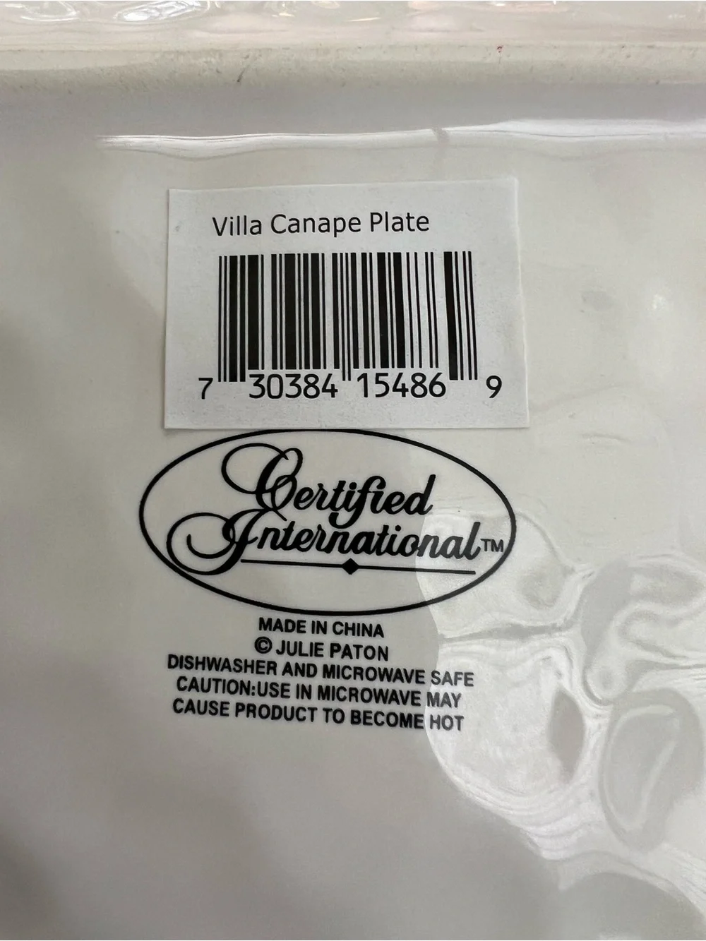 CERTIFIED INTERNATIONAL Julie Paton Villa Canape Plate Dash Of That 3 Plates NWT